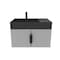 Castello Usa Amazon 30-inch Gray Left Vanity Set with Black Top and Black Handles CB-MC-30G-BL-2056L-BL - alternate 7